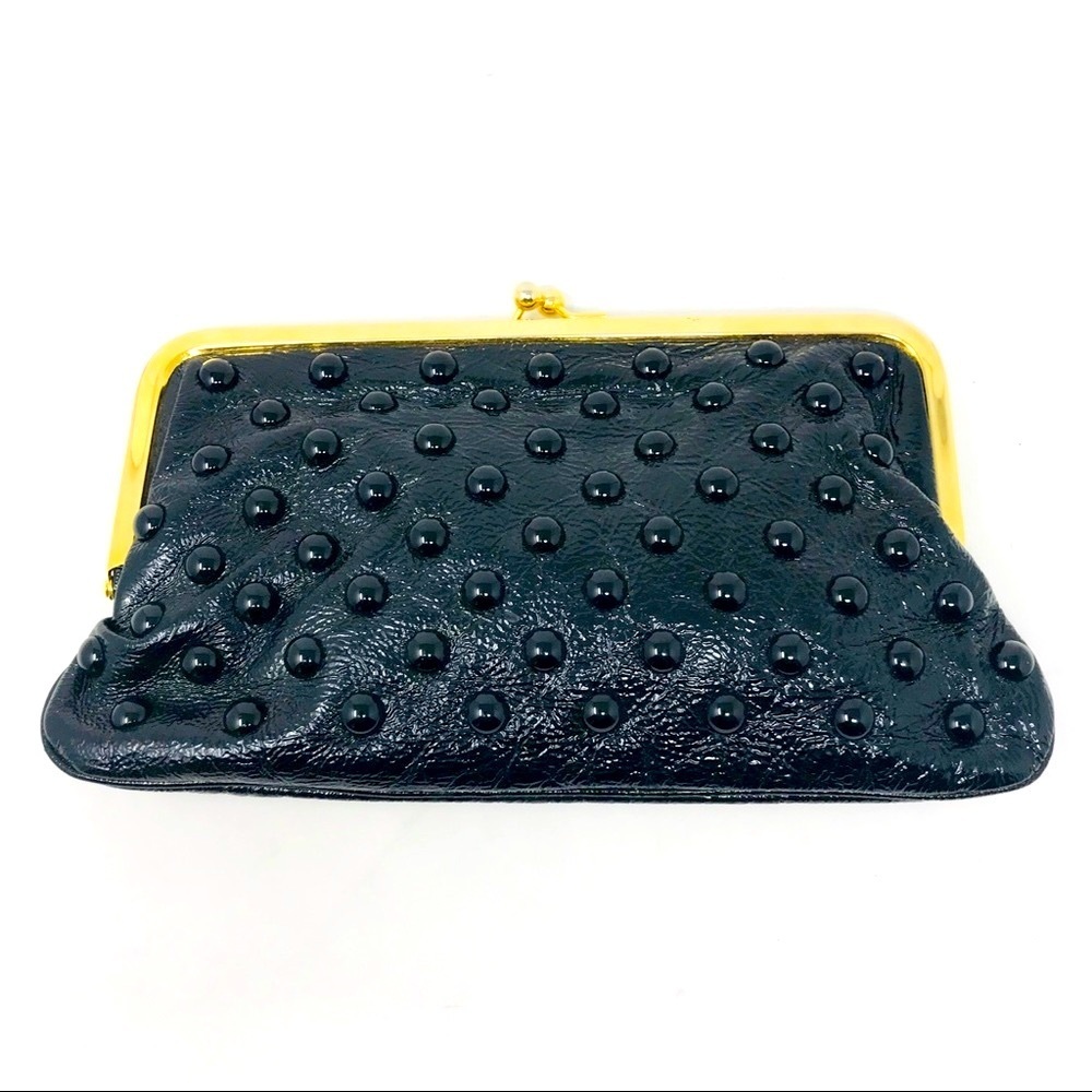 Goldenbleu Black Patent Leather Clutch